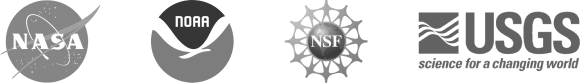 Partners logos that include: National Aeronautics and Space Administration, The National Science Foundation, National Oceanic and Atmospheric Administration, and the United States Geological Survey.
 