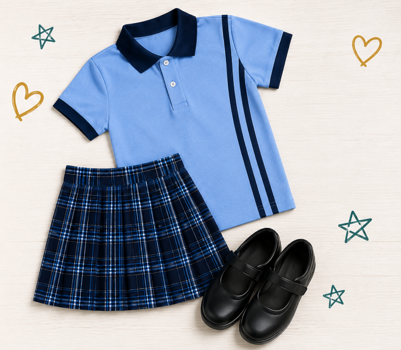 Students wearing school uniforms