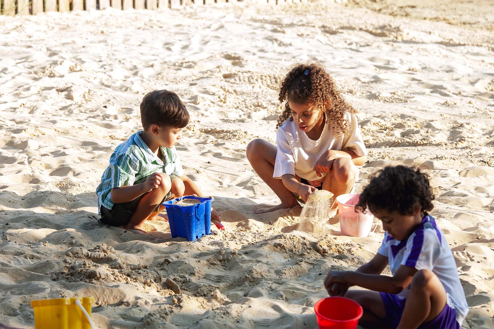 Children playing in the sand