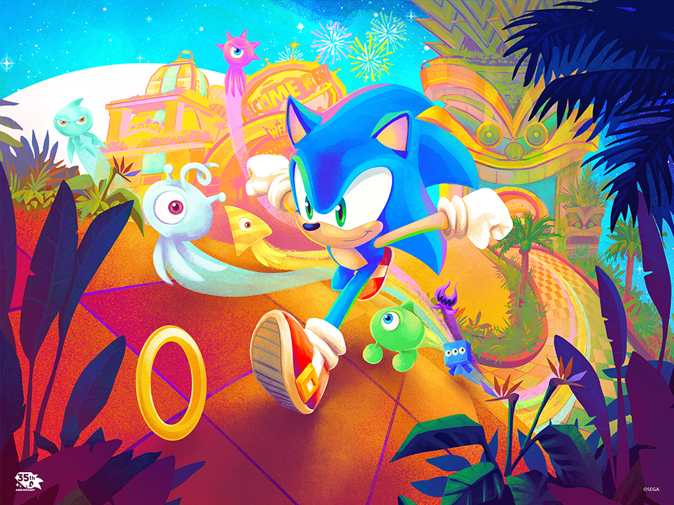 Sonic the Hedgehog 35th anniversary poster