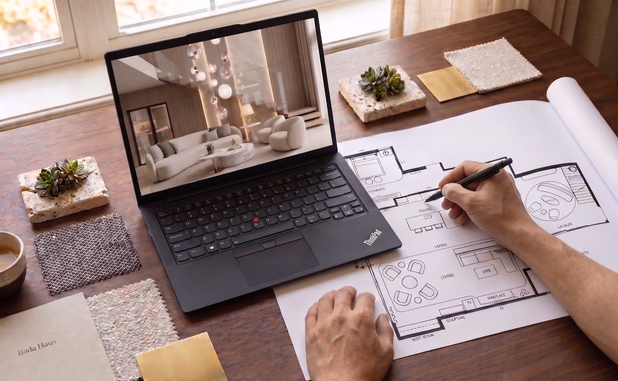 Residential interior design presentation for Christopher Homes at MacDonald Highlands with floor plans, renderings, furniture selections, and material finishes