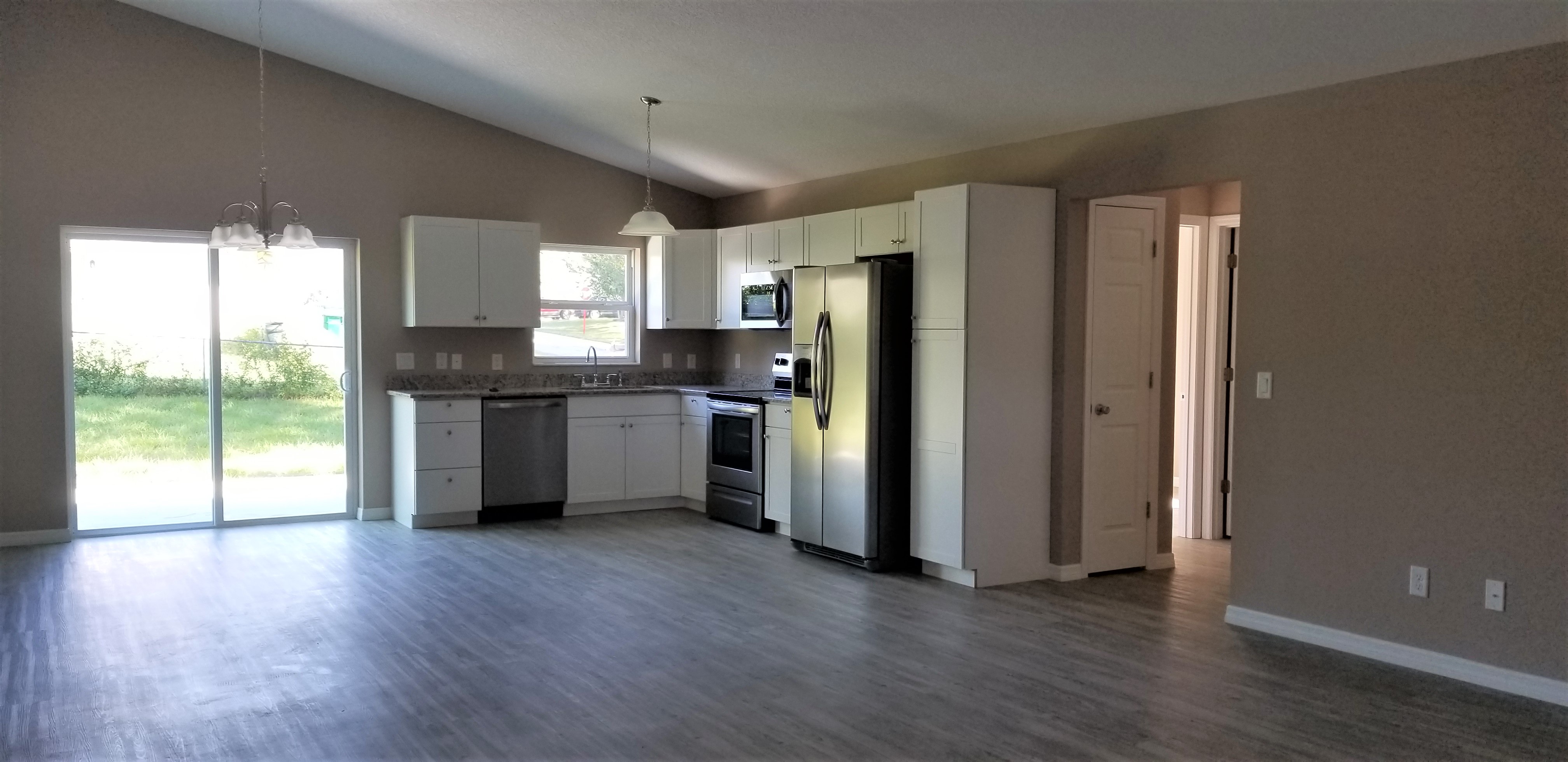 Dining and kitchen area