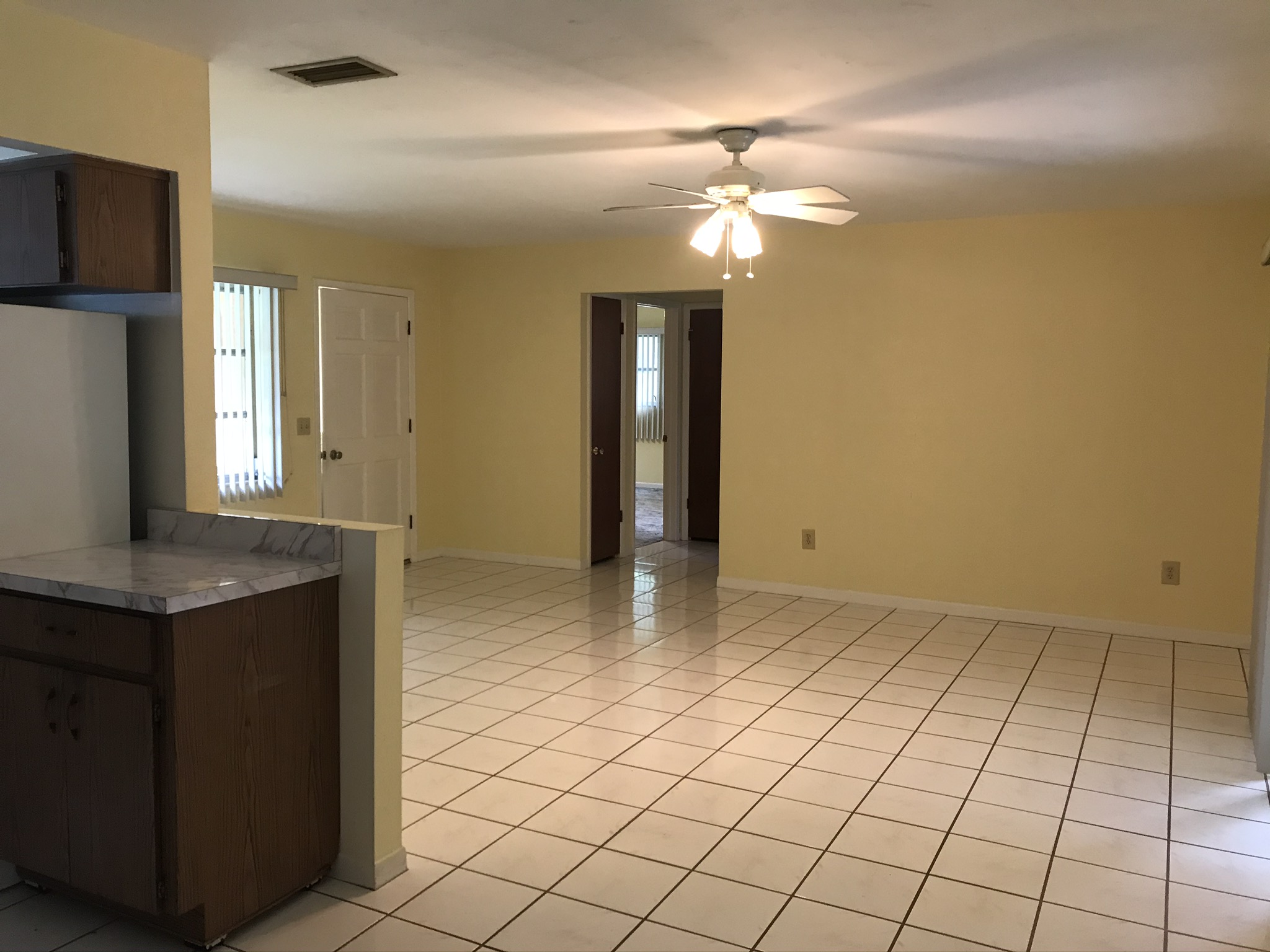 Living room from dining area