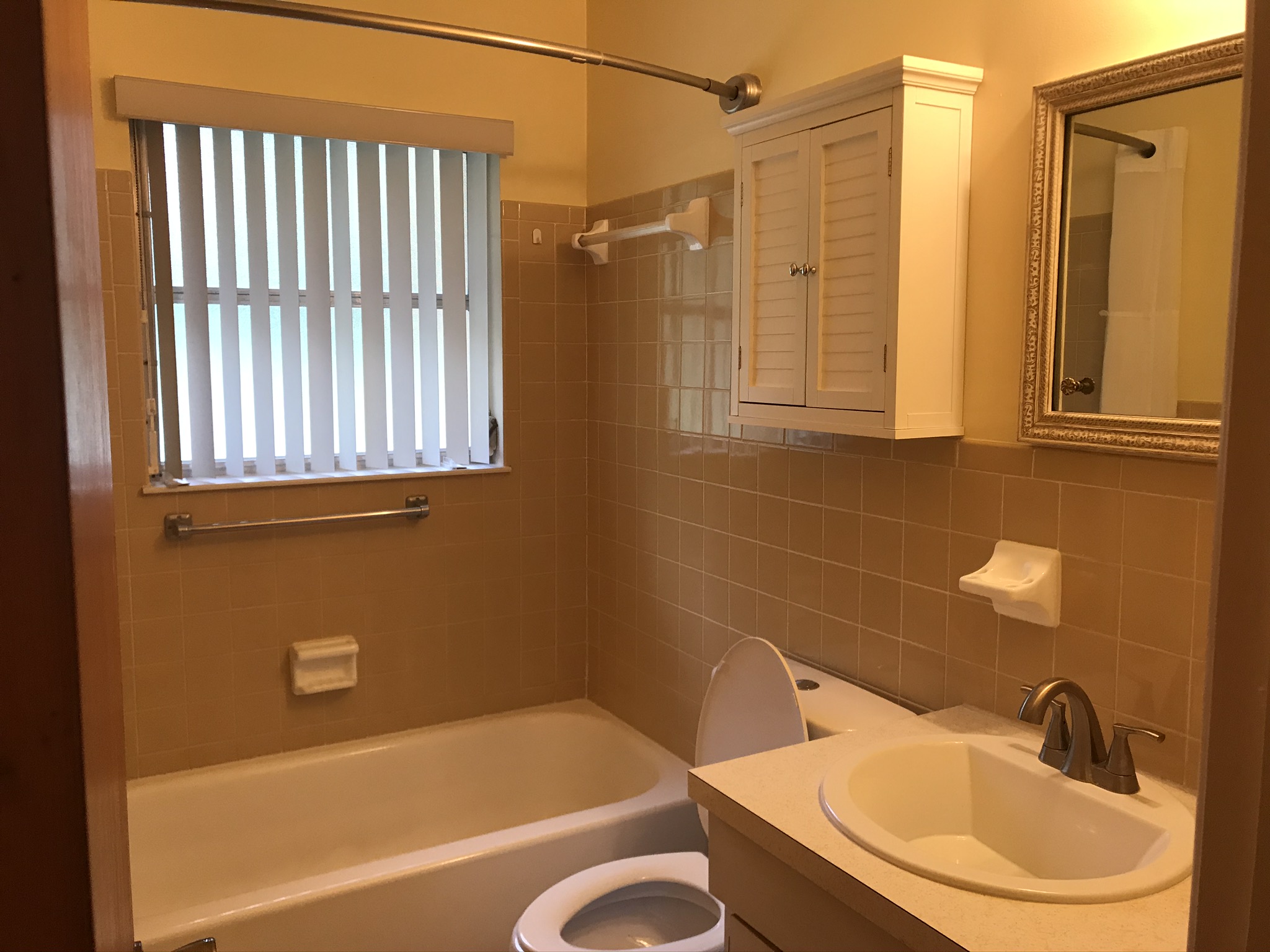 Bath with tub/shower combo