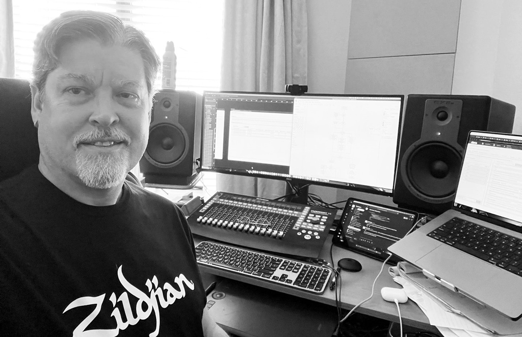 Phil Hodges at his work desk