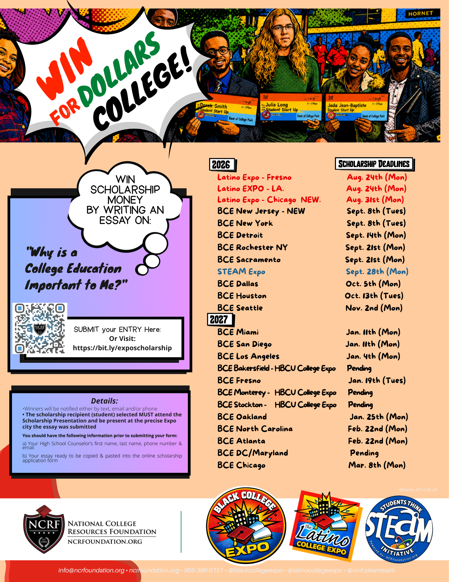 Win Dollars For College Image