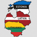 Litva, Lotyšsko, Estonsko s jedním malým stanem a dvěma většími dětmi