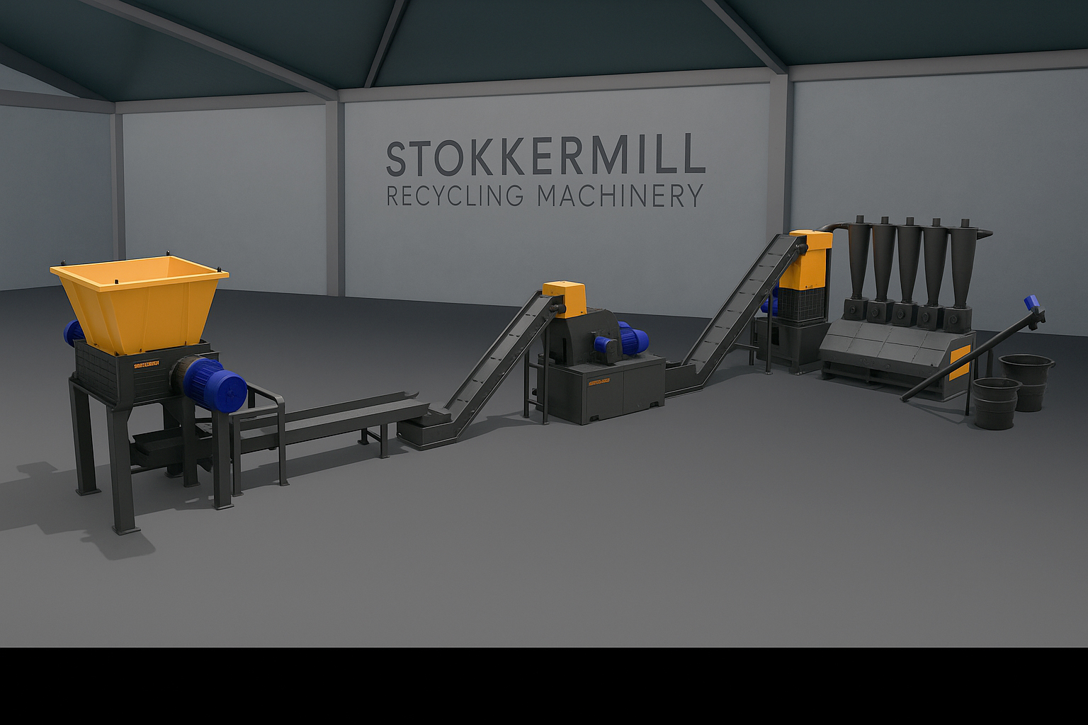 Linea completa RAEE - triturazione e smaltimento