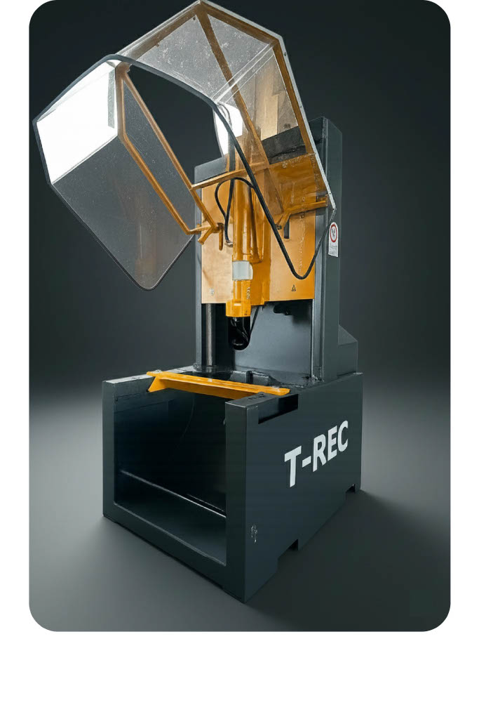 Smontagomme T-REC per pneumatici fuori uso (PFU)