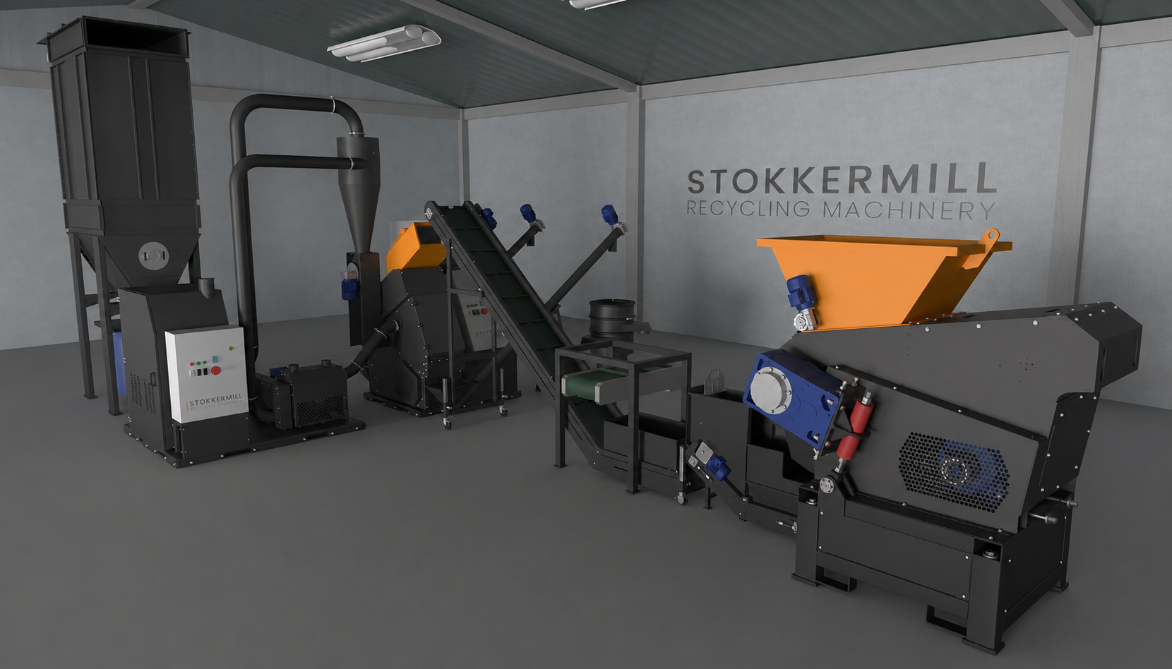 Stokkermill TURBOFLEX 銅・アルミケーブル処理ライン