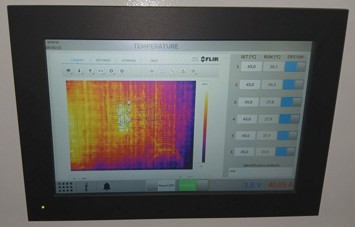 Real-time thermal monitoring via infrared thermal camera, 6 measurement points