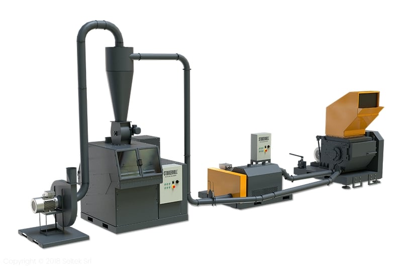 Kabel recycling lijnen, Koper- en kabelshredders, industriële elektrische radiatoren, aluminium of plastic