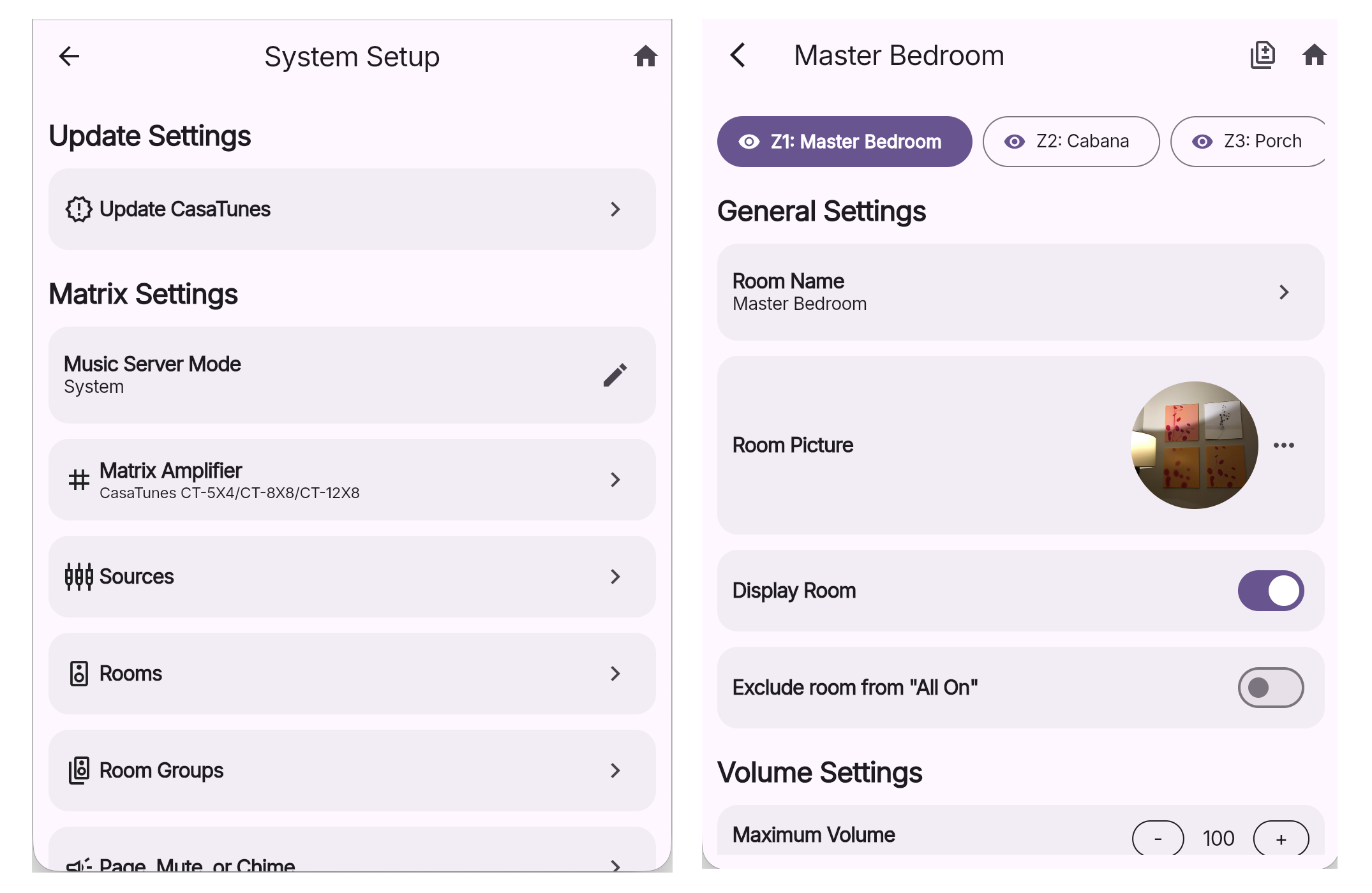 Low Pass Filter and frequency selection option available for Zones 7 & 8