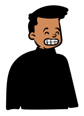 an illustration of a happy volunteer