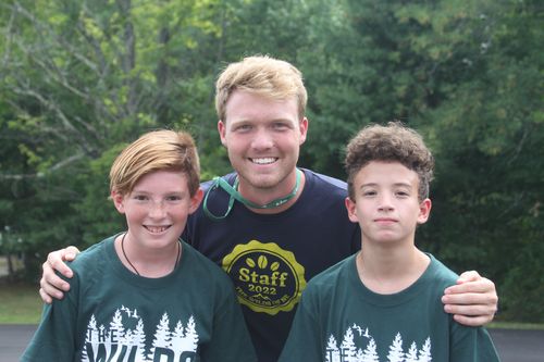 Staff with campers. Checkin