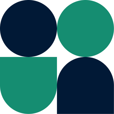 green and navy blue icon logo for User Interviews