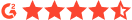 The G2 logo icon next to 5 red filled stars