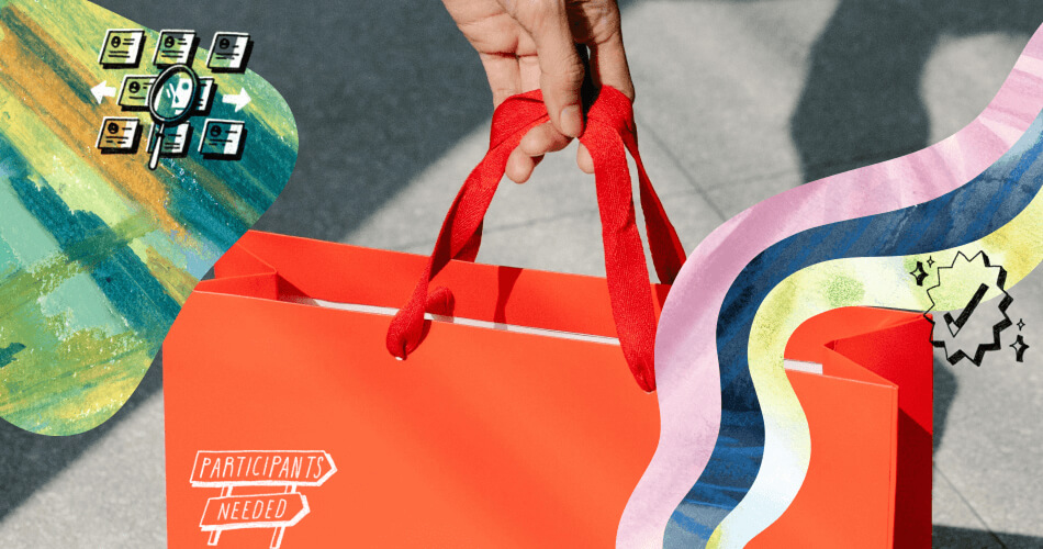 photo of a red shopping bag