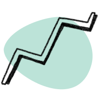 upward line graph icon