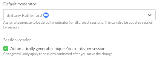 zoom + user interview integration allows you to automatically generate unique zoom links