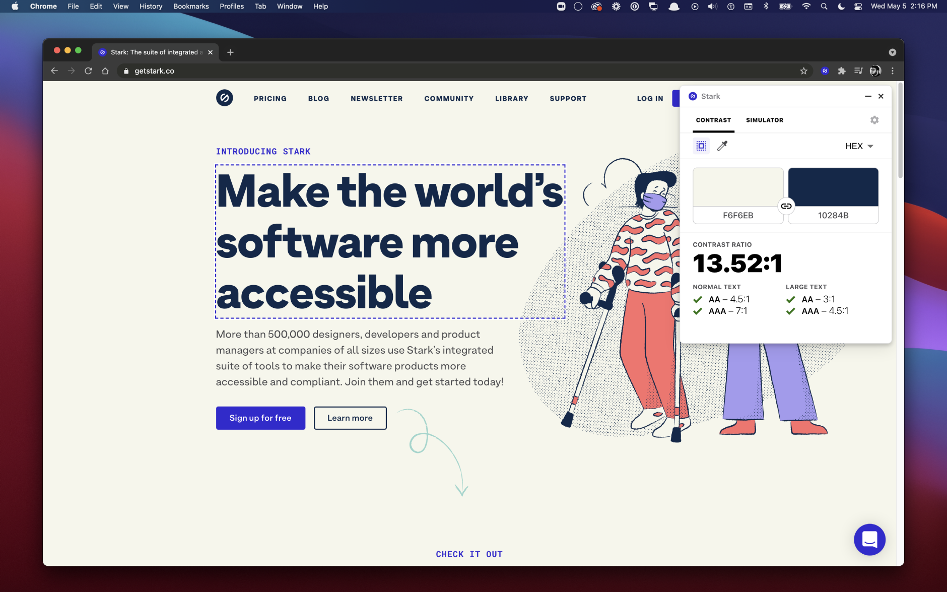 stark accessibility tools chrome extension 