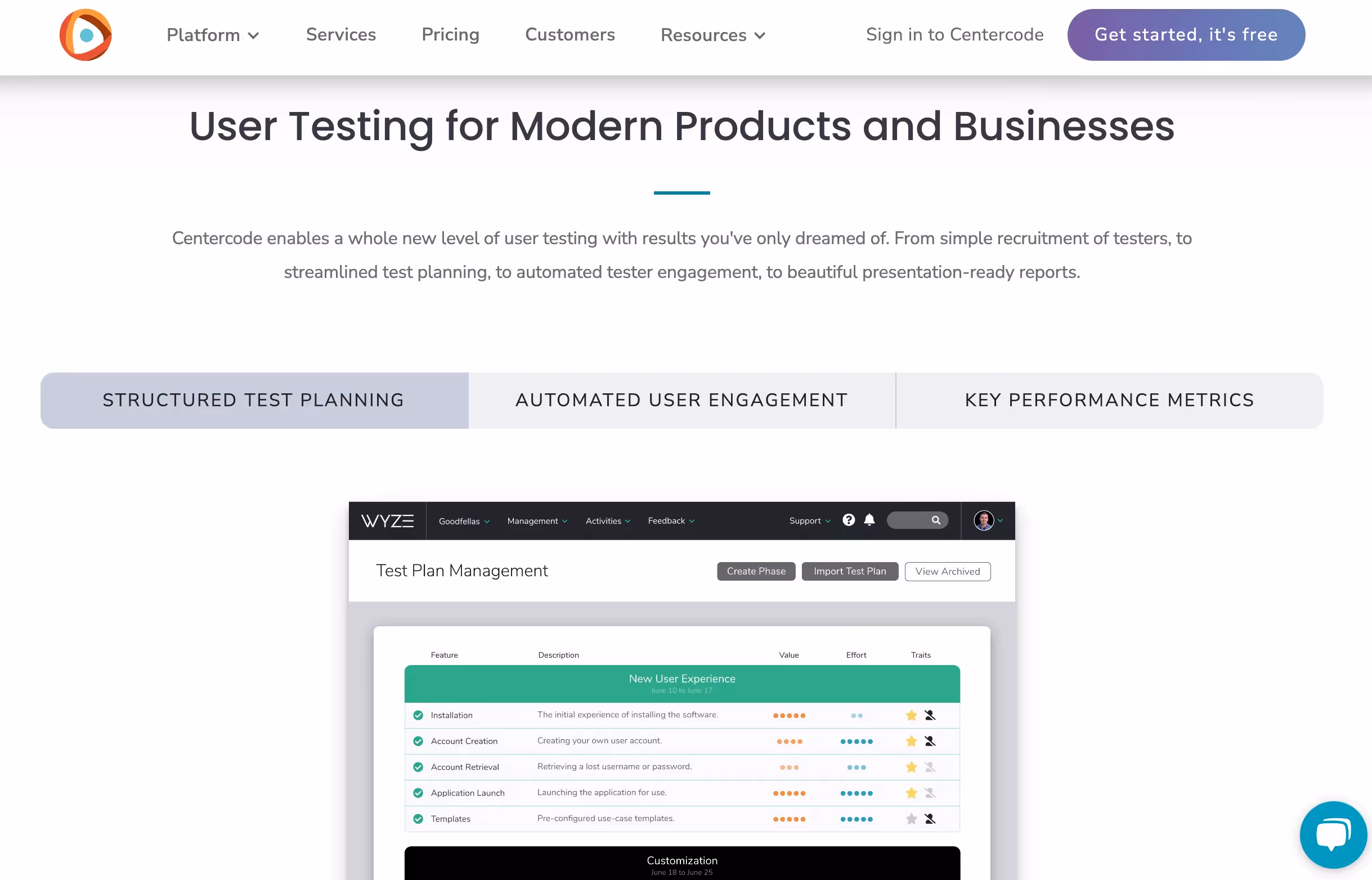 centercode home page