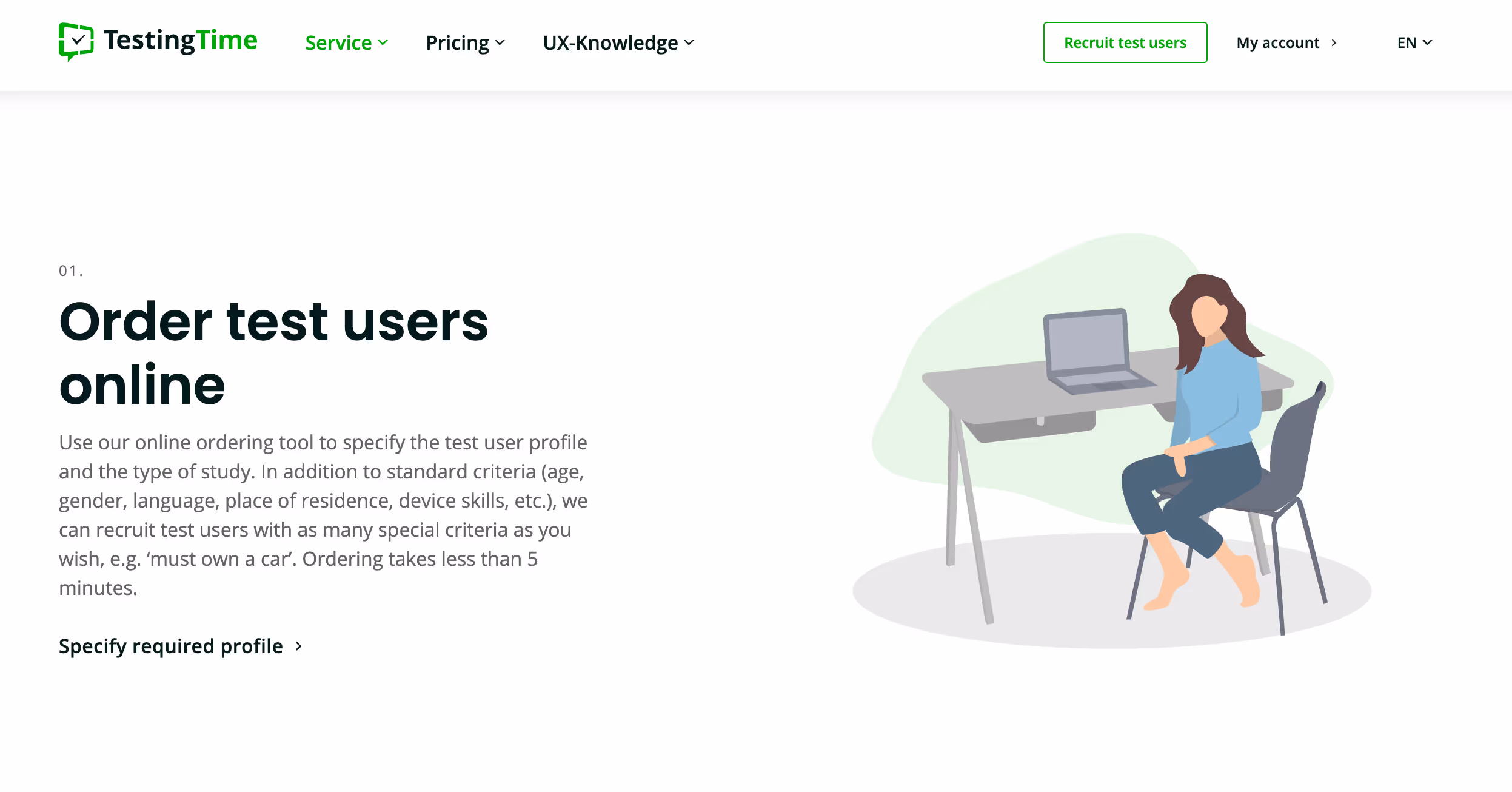 testing time home page