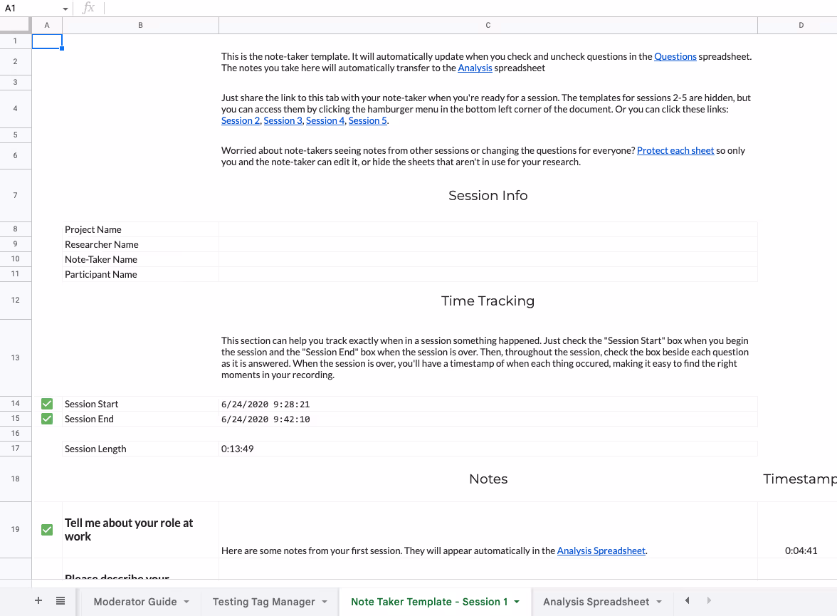 Screenshot of user interviews usability testing launch kit