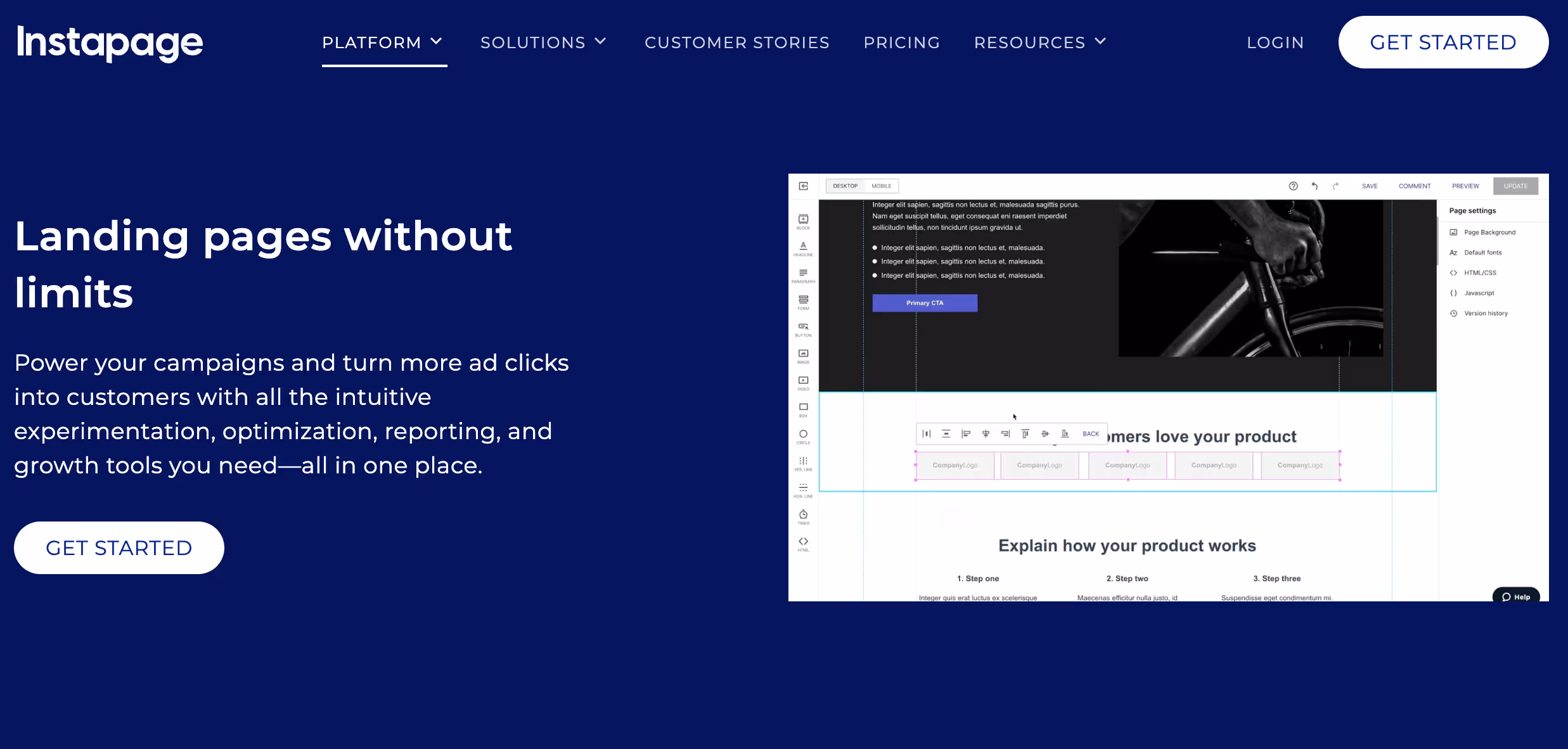 website homepage screenshot