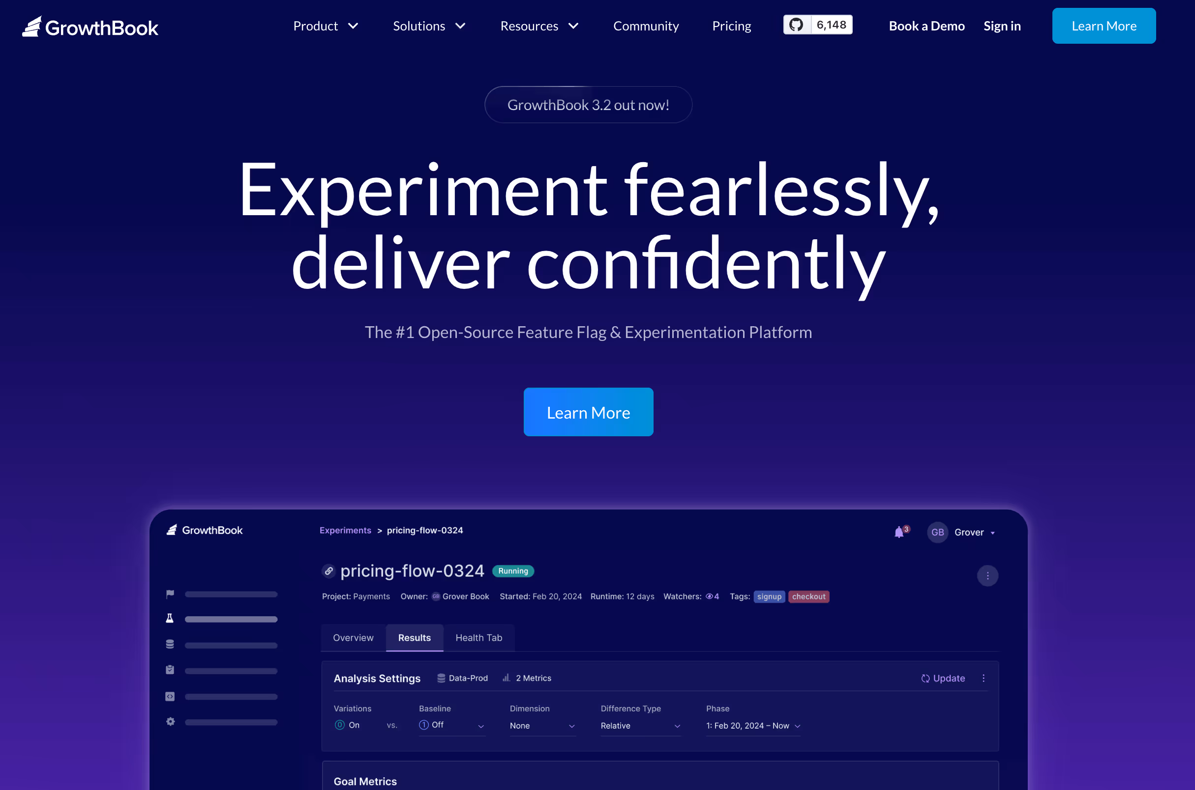 website homepage screenshot