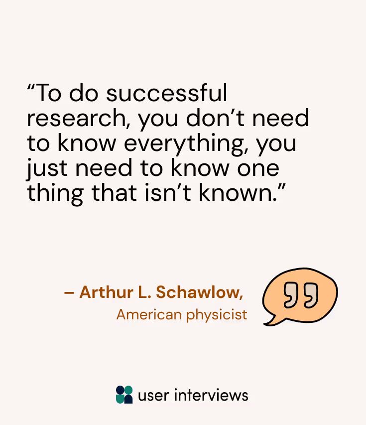 A quote about how to do successful research