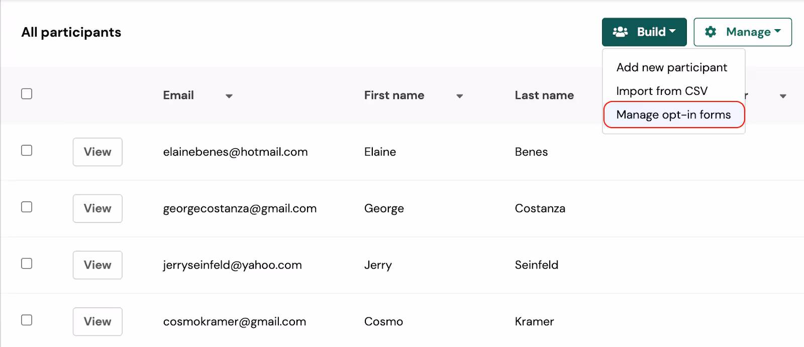 How to set up in-app opt-in
