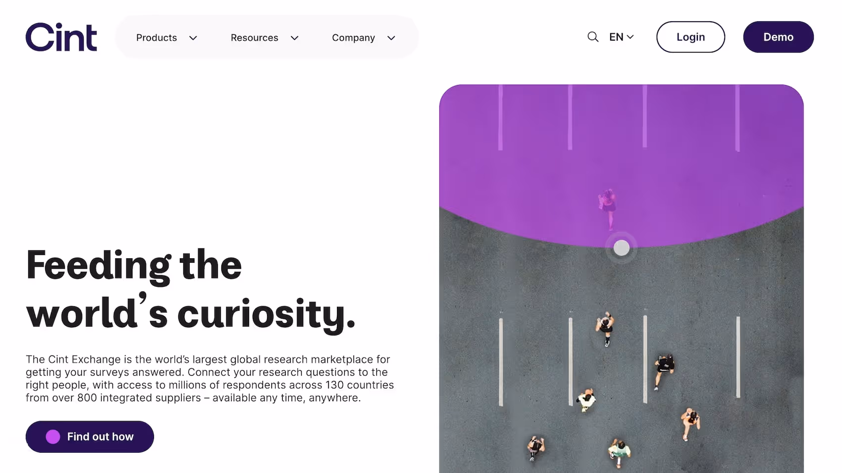 Cint homepage: Feeding the world's curiosity.