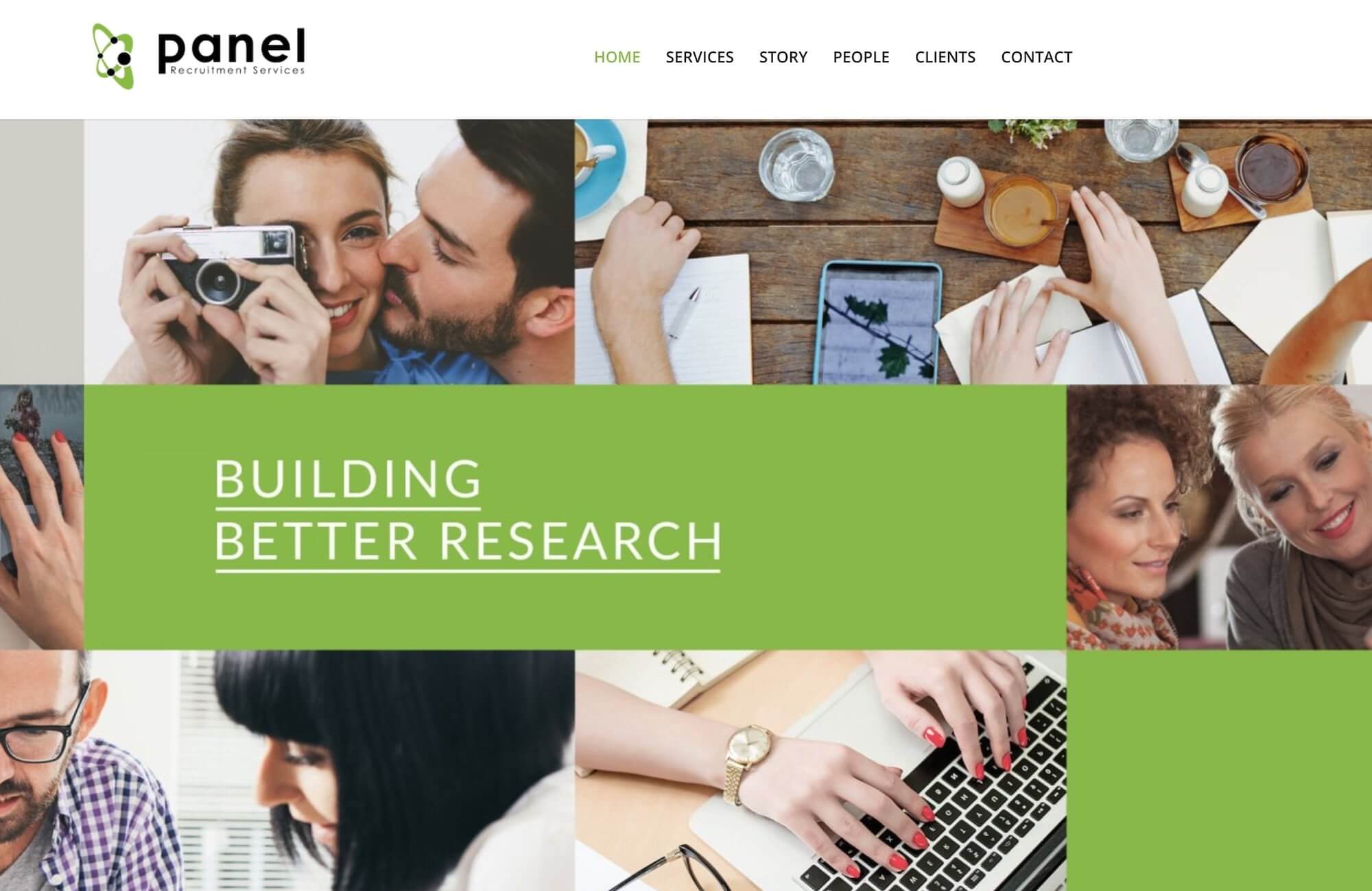 Panel Recruitment Services homepage: Building Better Research