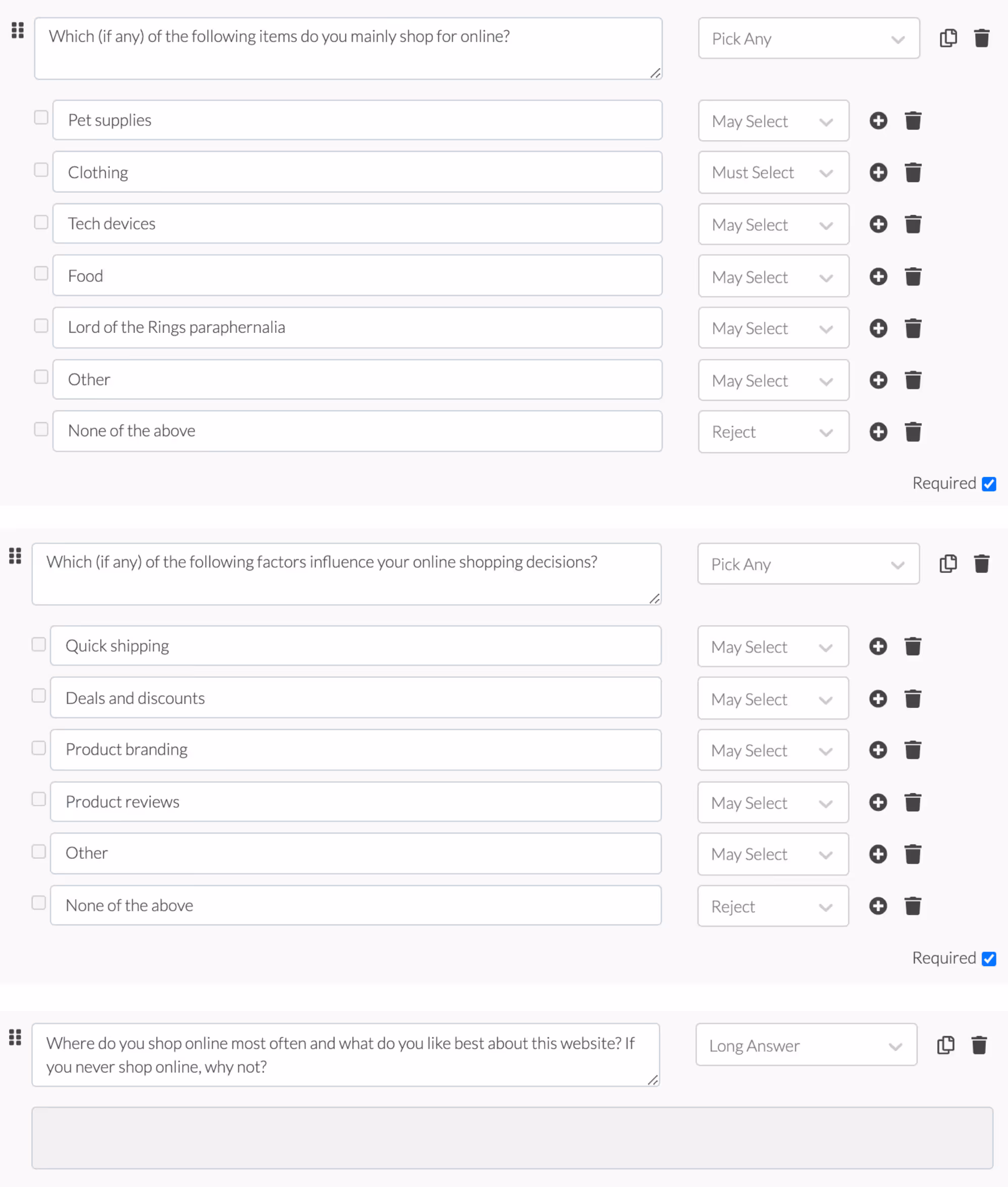 screener survey for market research example with mu 