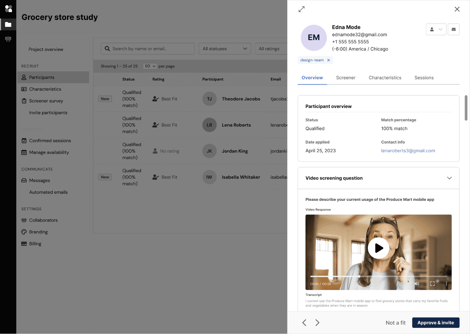 User Interviews is one of the best customer feedback tools because it offers easy participant overviews and advanced video screening