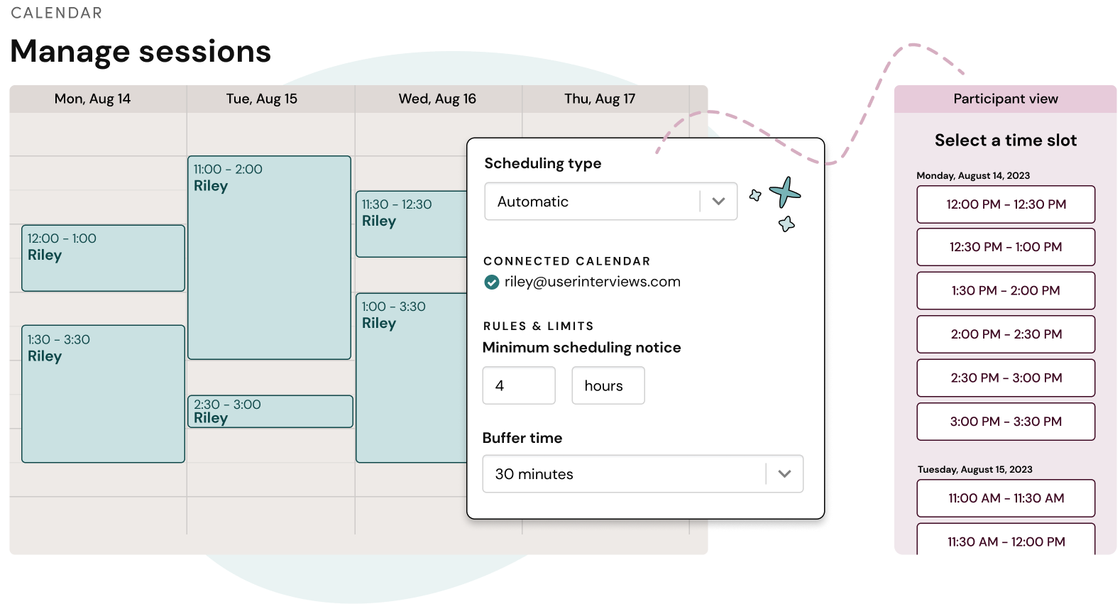 User Interviews offers automated session scheduling, an important feature in qualitative research tools
