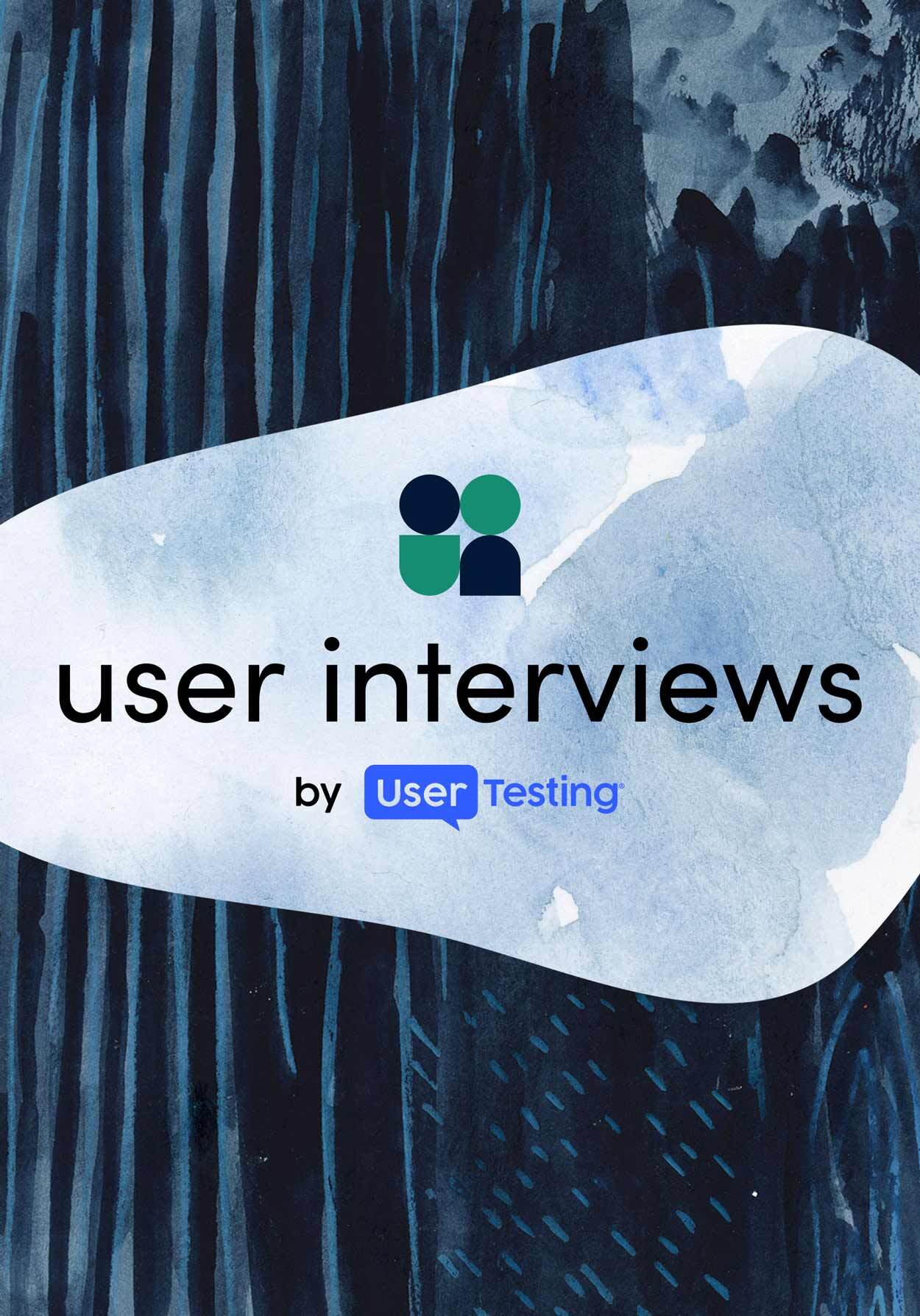 user interviews by usertesting logo