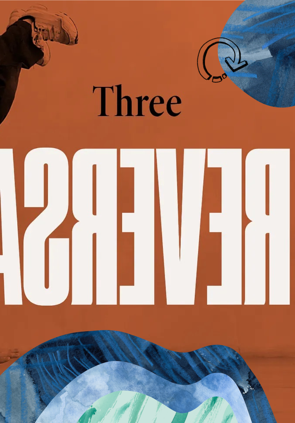 reversal letters in reverse and upside down person