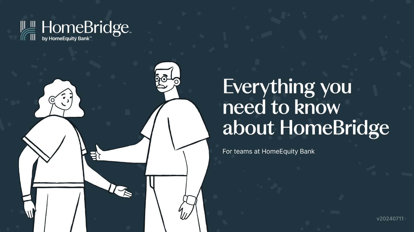 A slide from the HomeBridge primer document with an illustration of father and daughter