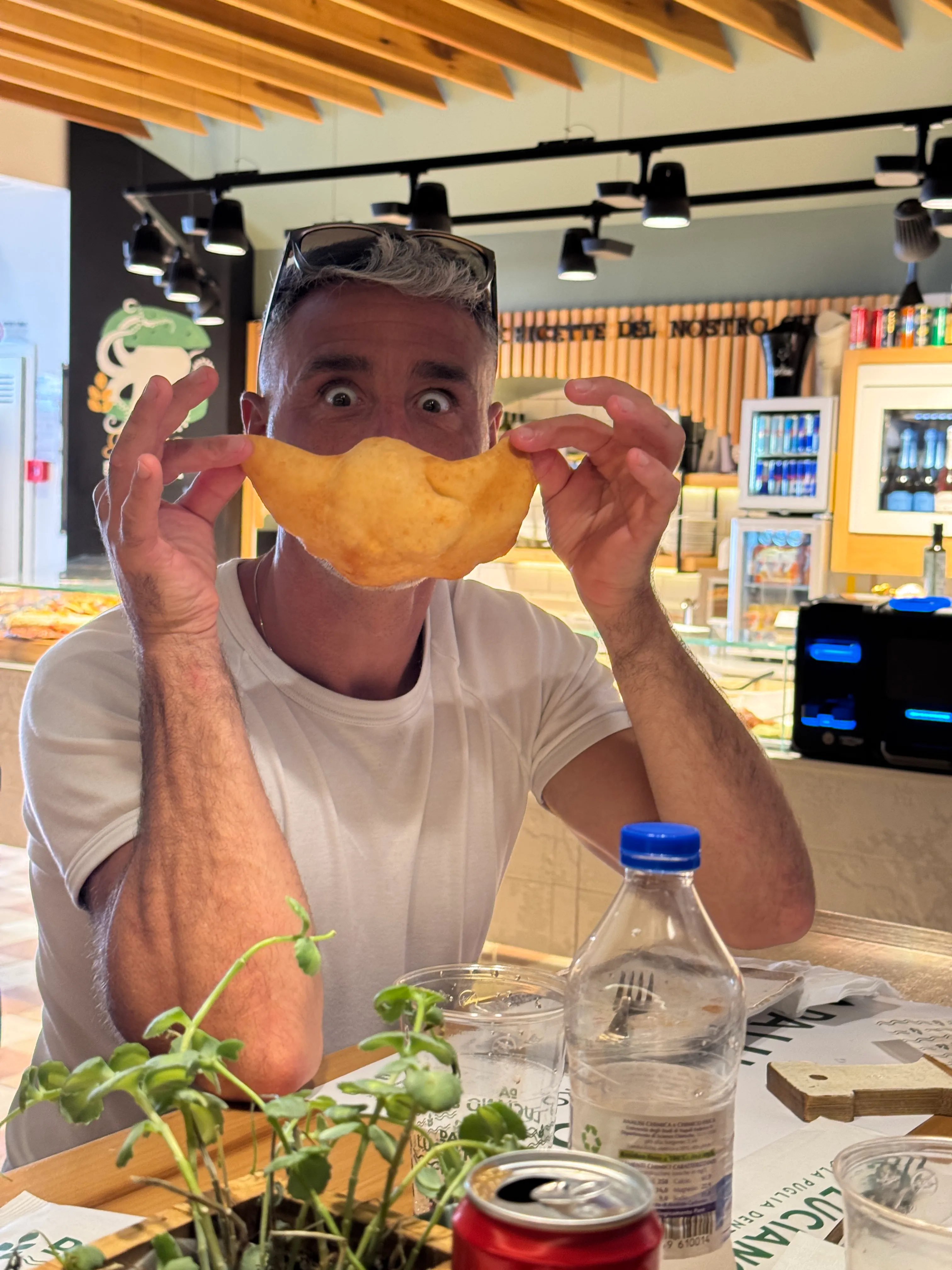 Max from Pizza Picchio enjoying Italian food