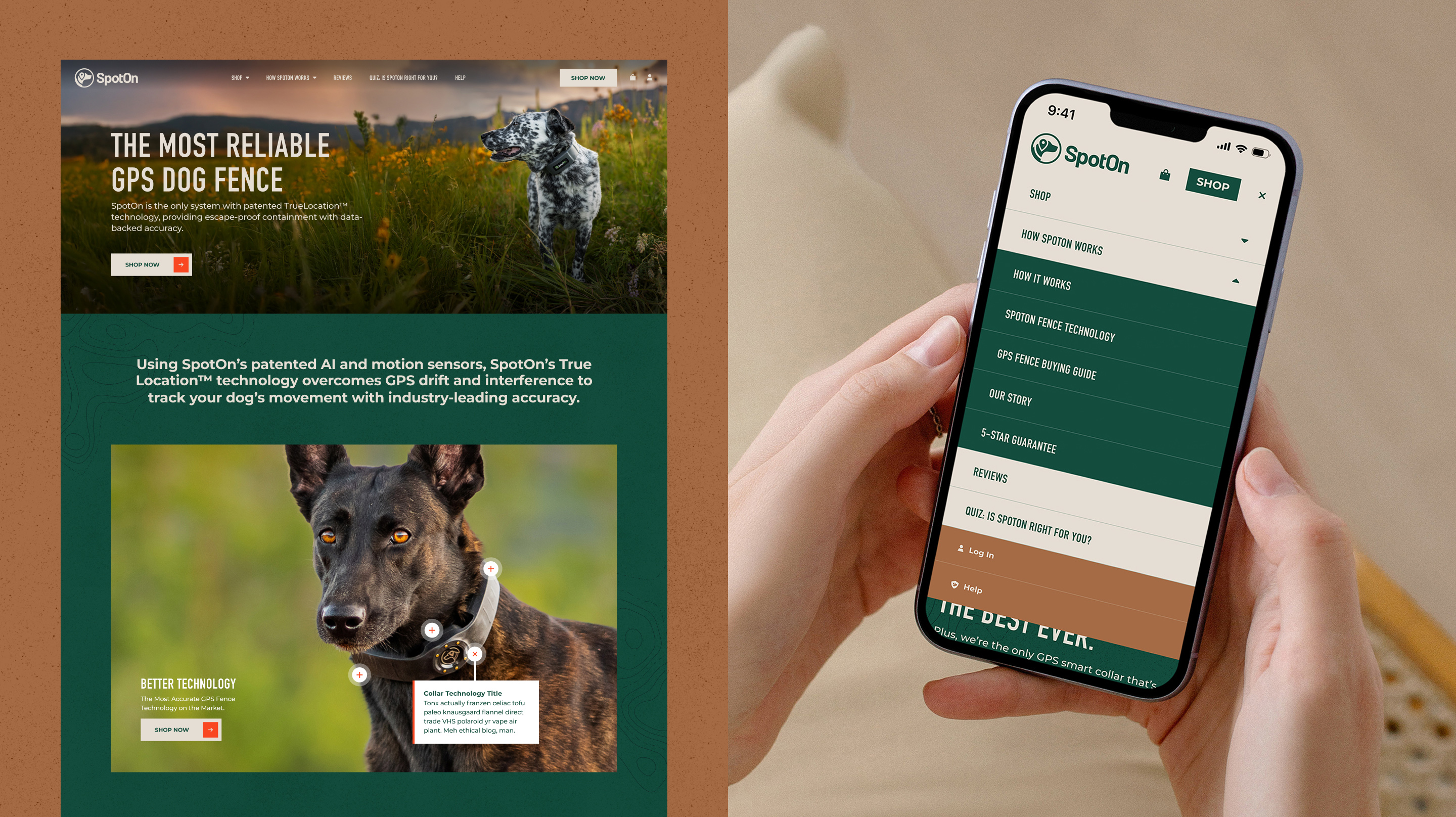 SpotOn Technology Page & Mobile Menu