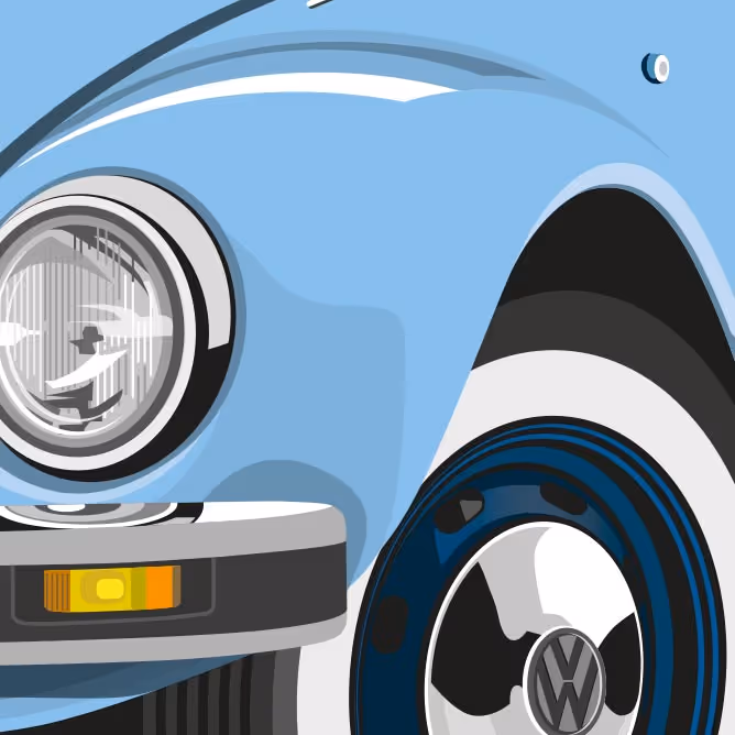 VW Beetle Illustration