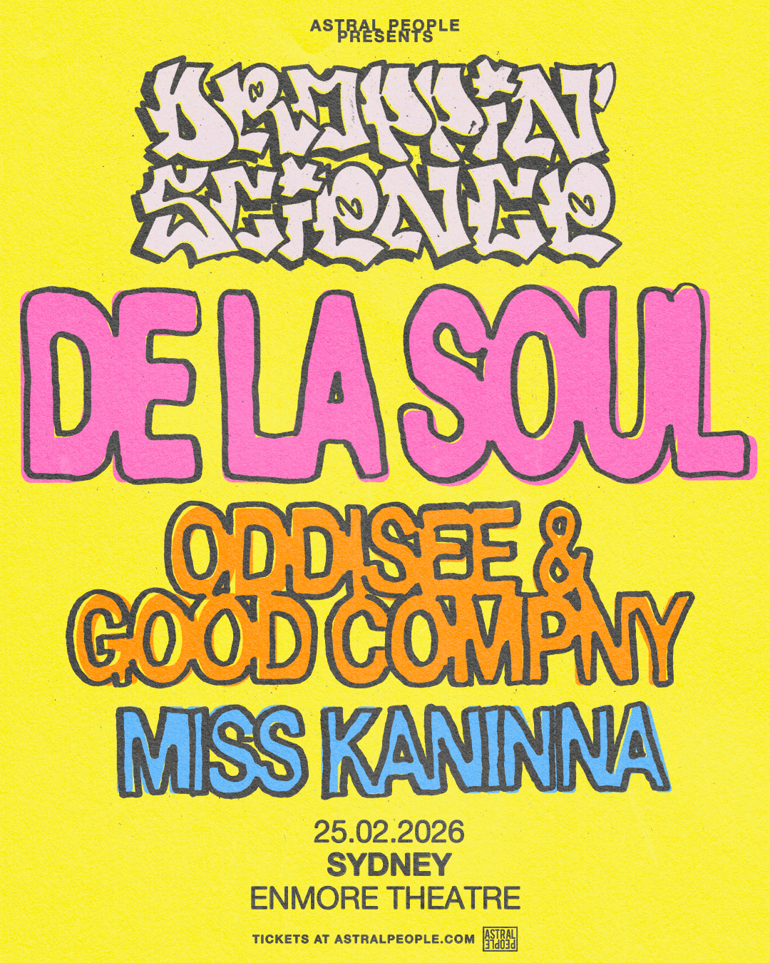 Ticketing info for all Astral People presented tours. STORMZY Australian Tour GET TICKETS -> GENESIS OWUSU Australian Tour GET TICKETS -> AJ TRACEY Australian Tour GET TICKETS -> JAY1 Australian Tour GET TICKETS 