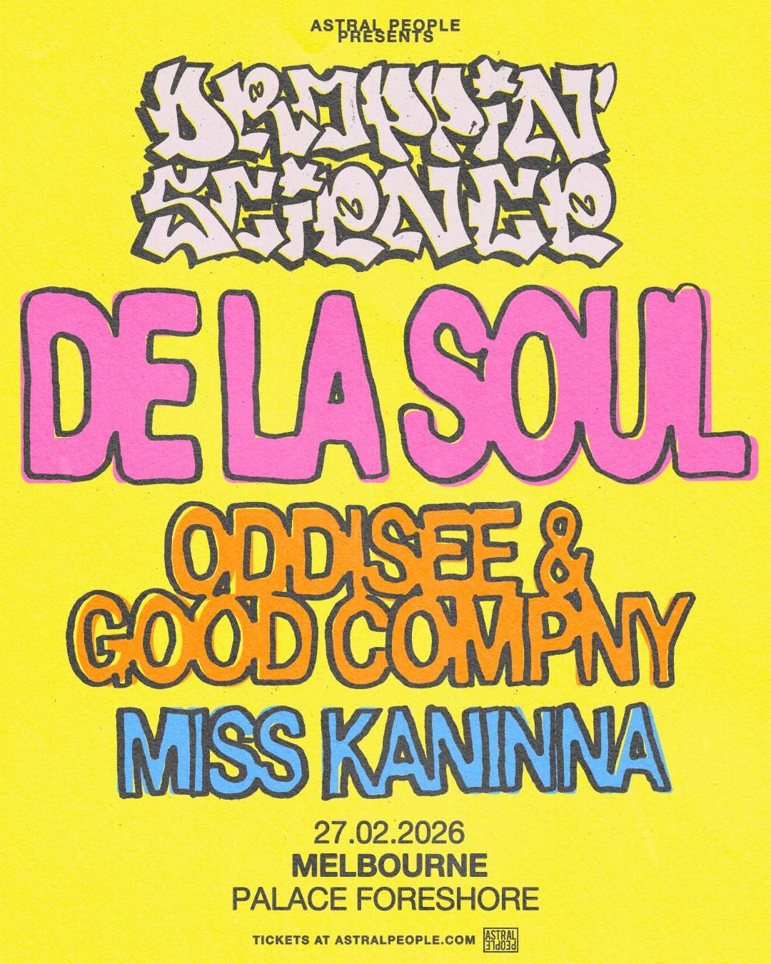 Ticketing info for all Astral People presented tours. STORMZY Australian Tour GET TICKETS -> GENESIS OWUSU Australian Tour GET TICKETS -> AJ TRACEY Australian Tour GET TICKETS -> JAY1 Australian Tour GET TICKETS 