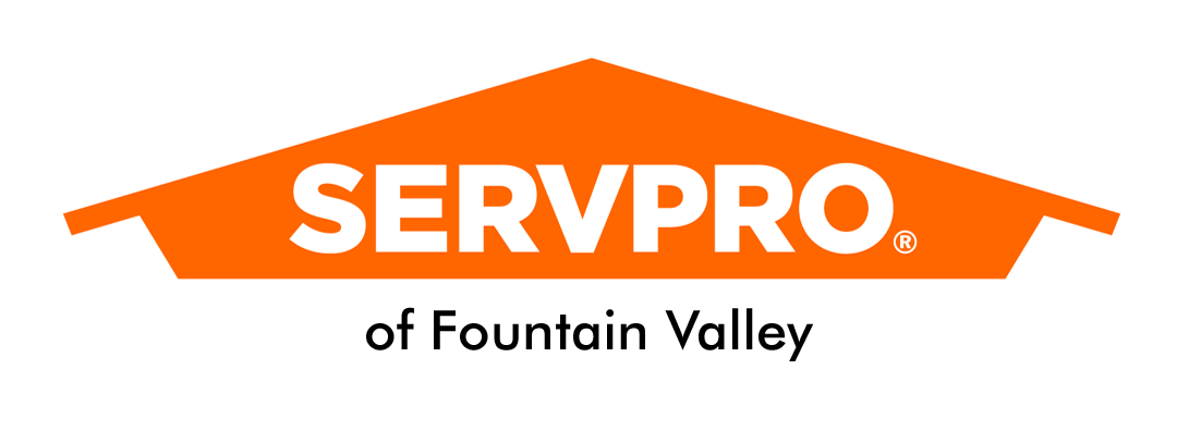 SERVPRO logo with orange roof shape and black text 'of Fountain Valley' below.