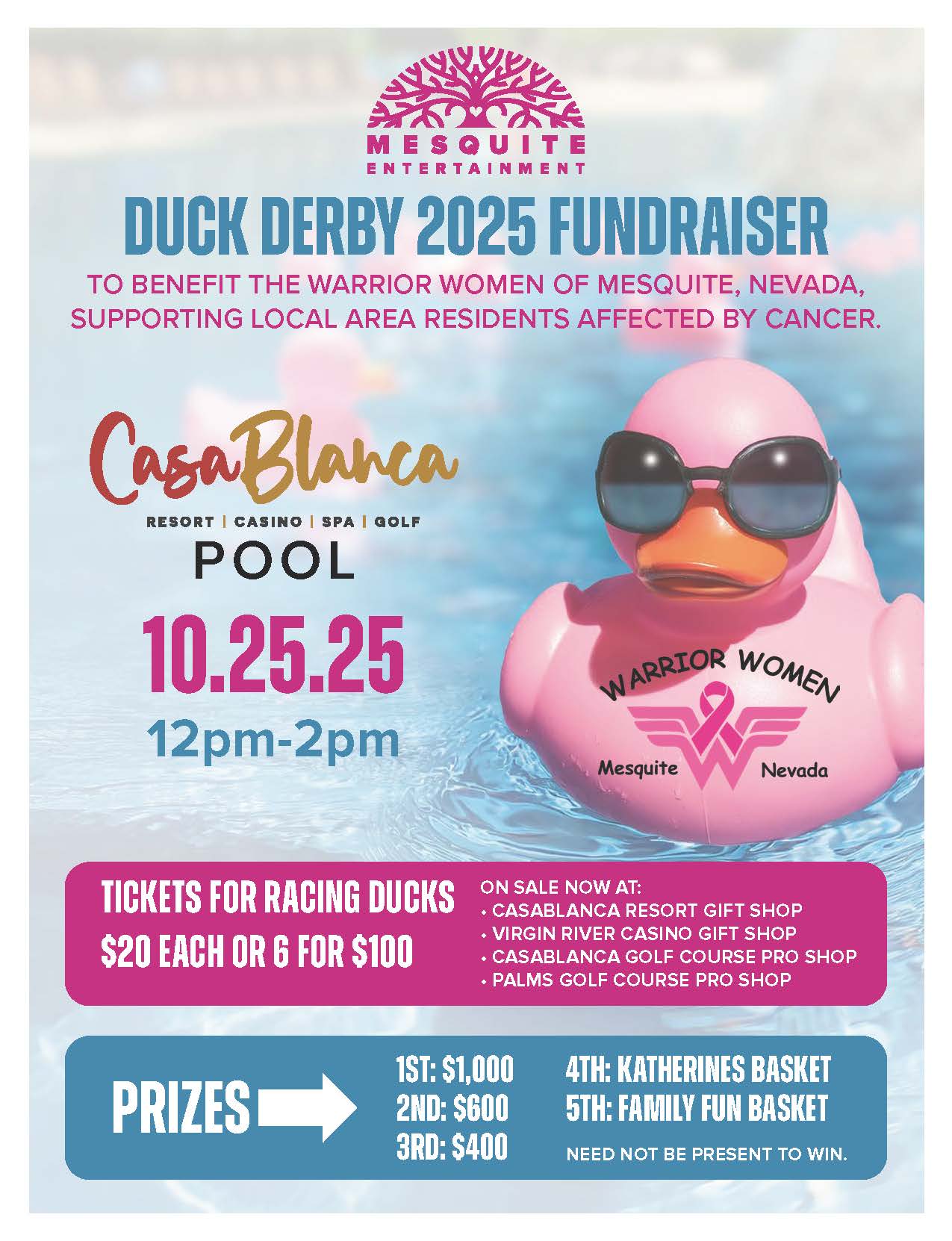 Ducky Derby 2025 Fundraiser Oct 25 2025 Casablanca Casino Resort Ducky Derby 2025 Fundraiser Oct 25 2025 Casablanca Casino Resort