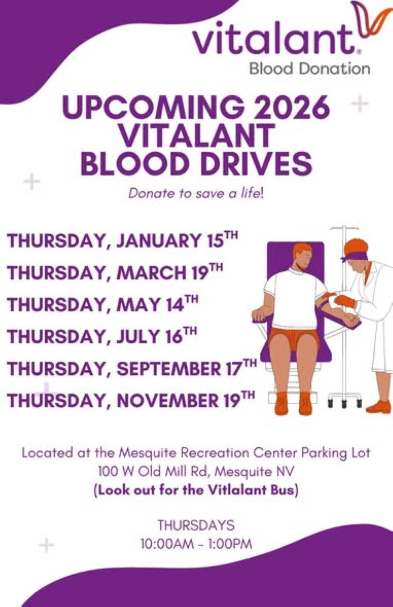 Blood Drive-Vitalant: Thursday, March 19, 2026