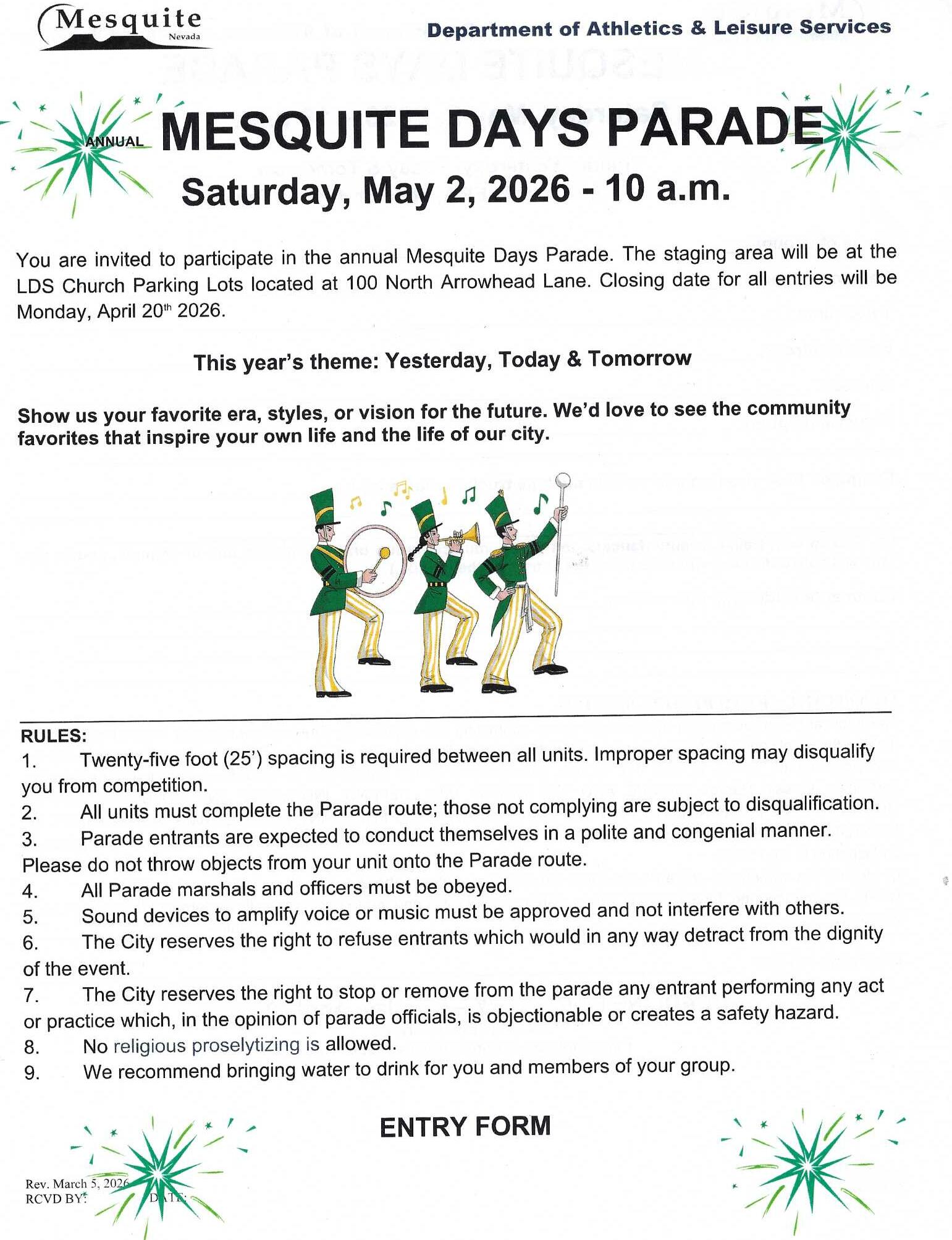 Mesquite Days Parade App #1