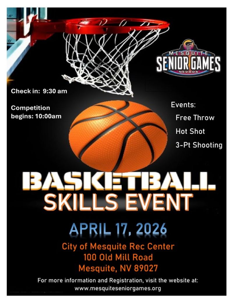 Senior Games Basketball Skills Event - Competition begins at 10:00 AM - April 17